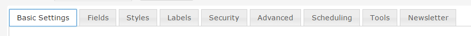 Fast Secure Contact Form settings