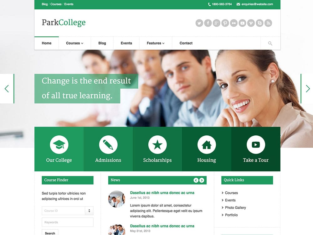 parkcollege-education-wordpress-theme