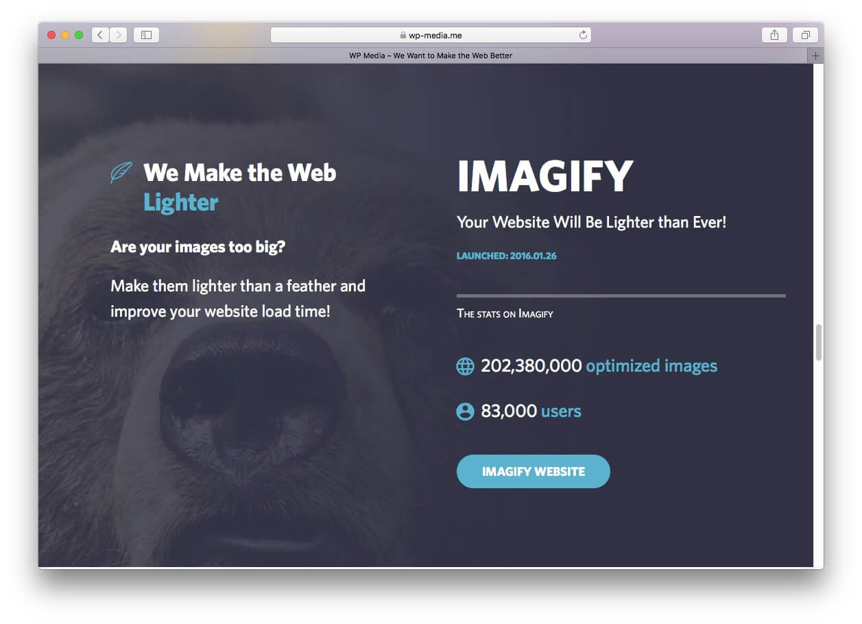Imagify Image Optimizer plugin