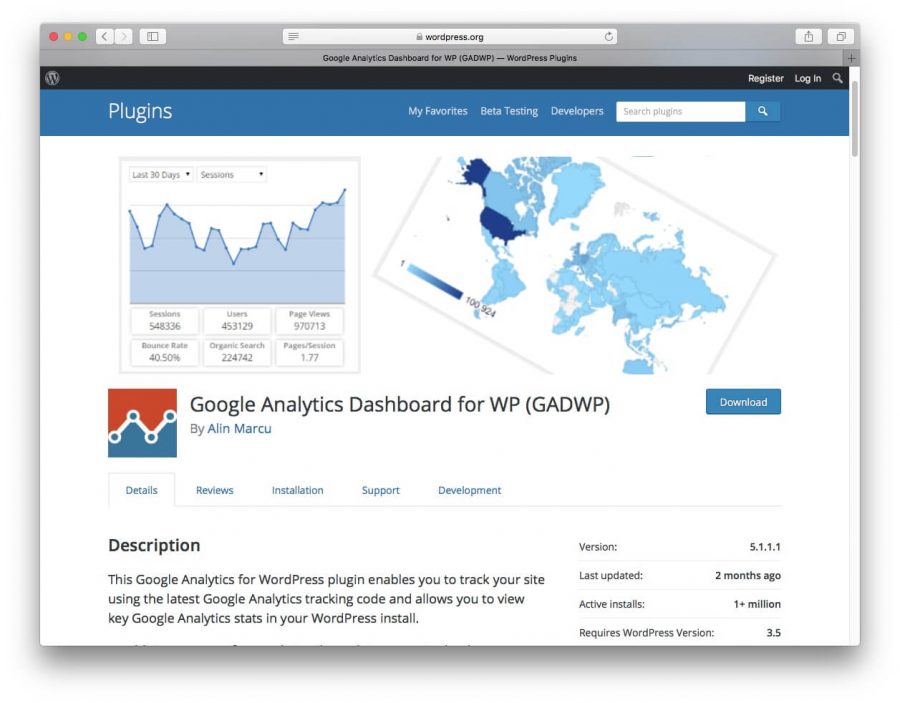 Google Analytics Dashboard for WordPress plugin