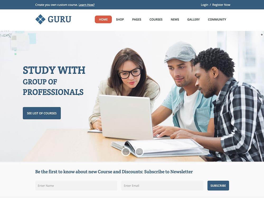 Guru-Learning-Management-System-wordpress-Theme