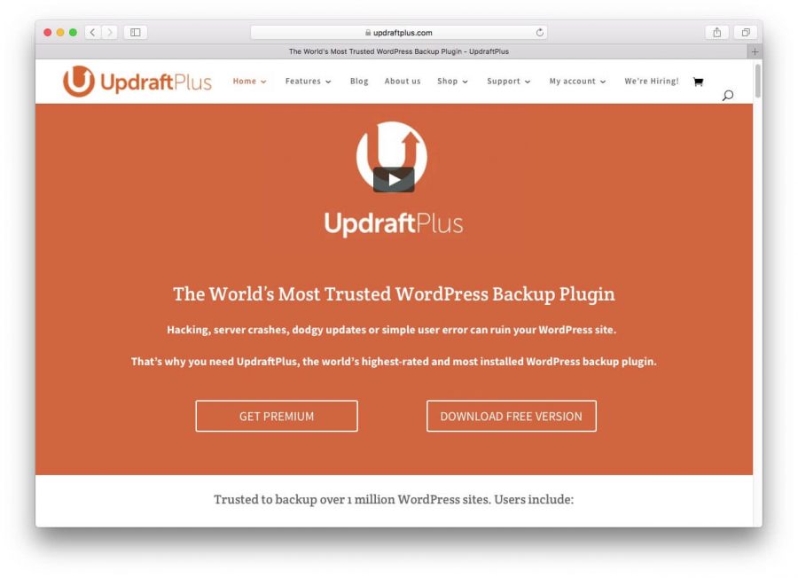 Updraft Plus Plugin