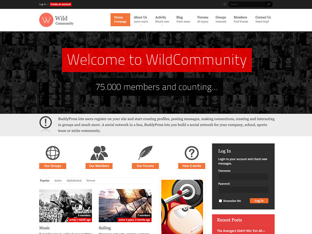 WildCommunity-buddypress-theme