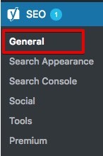 Yoast general setting