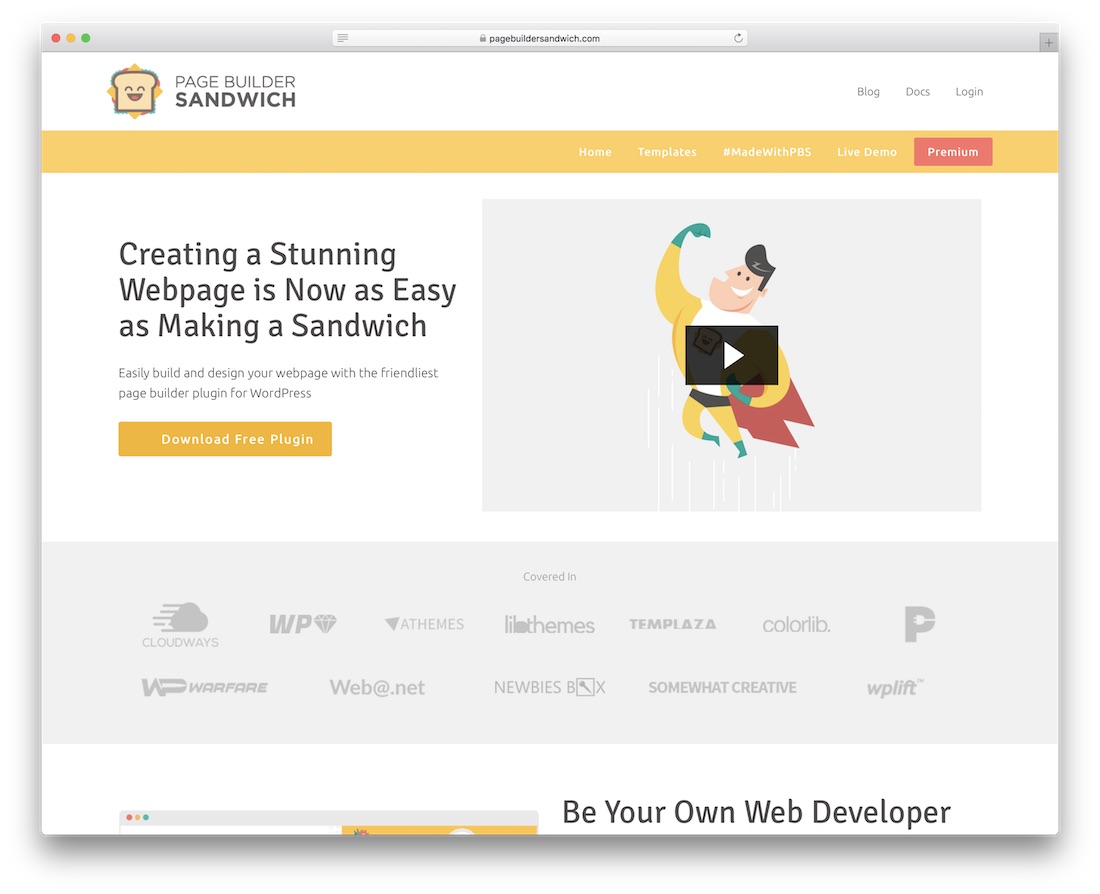 page builder sandwich wordpress page builder plugin