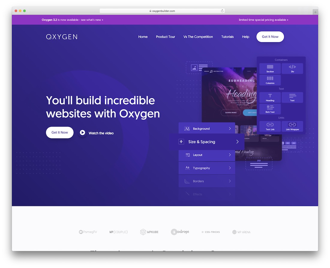 oxygen wordpress page builder plugin