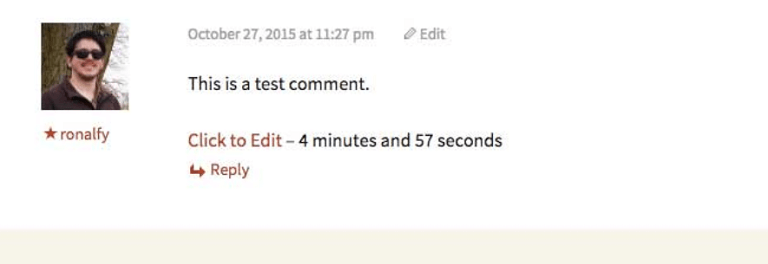 simple comment editing example