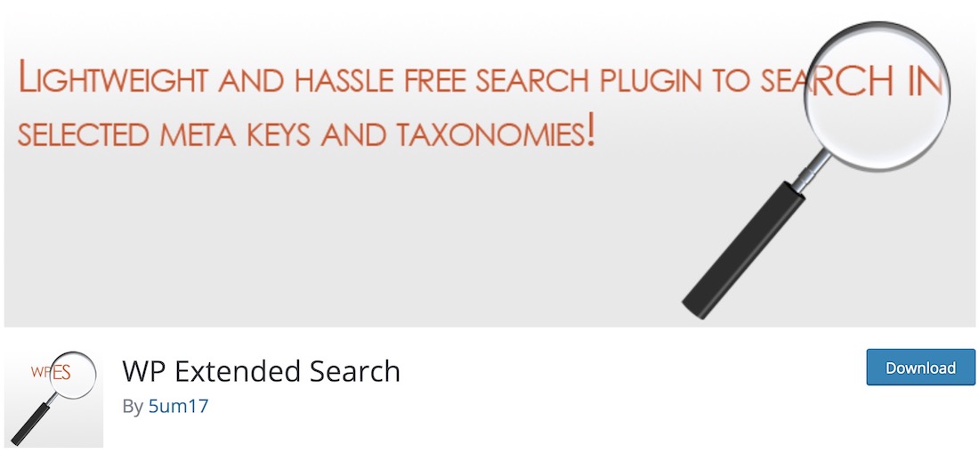 wp extended search wordpress plugin