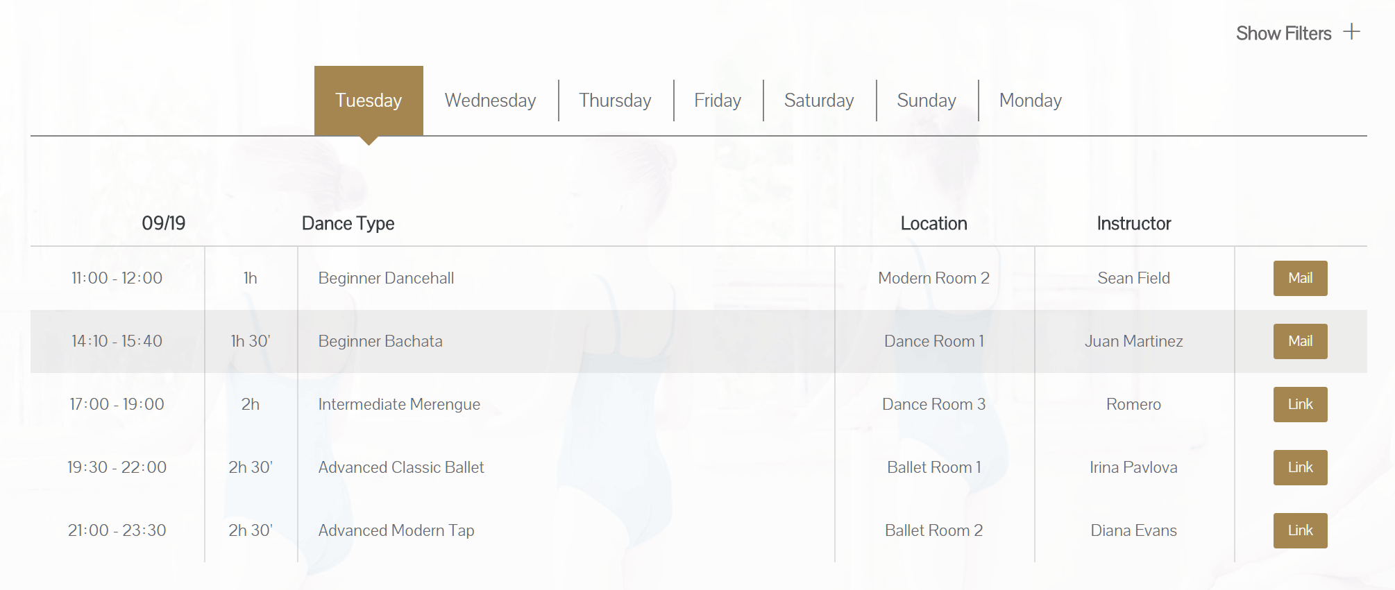 Timetable View