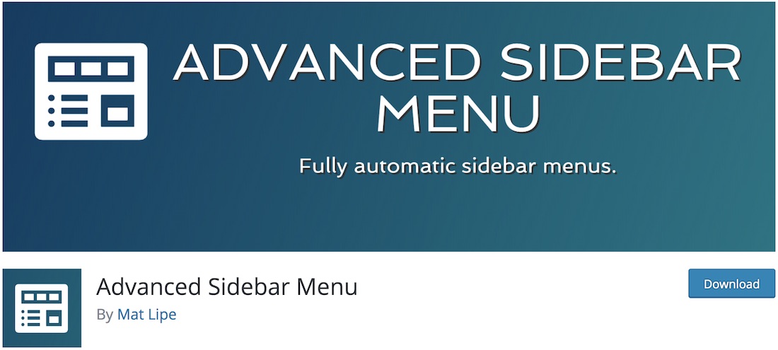 advanced sidebar menu wordpress plugin