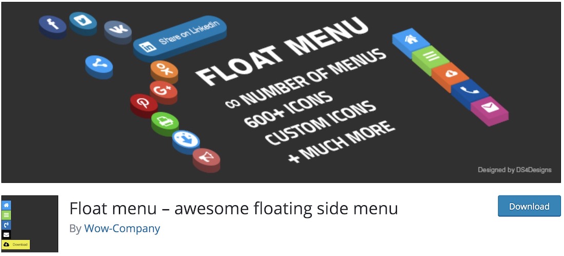 float menu wordpress plugin