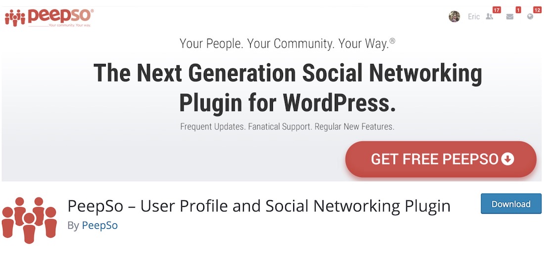 peepso wordpress forum plugin