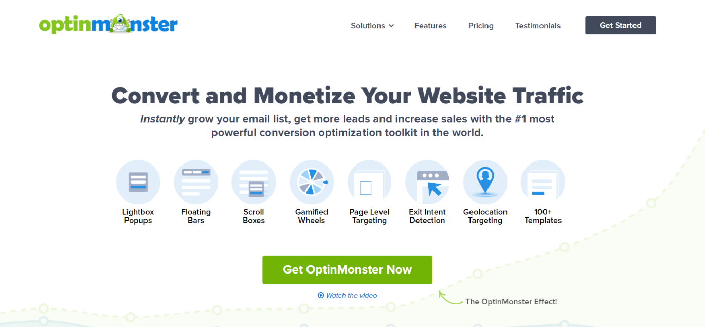 optinmonster homepage