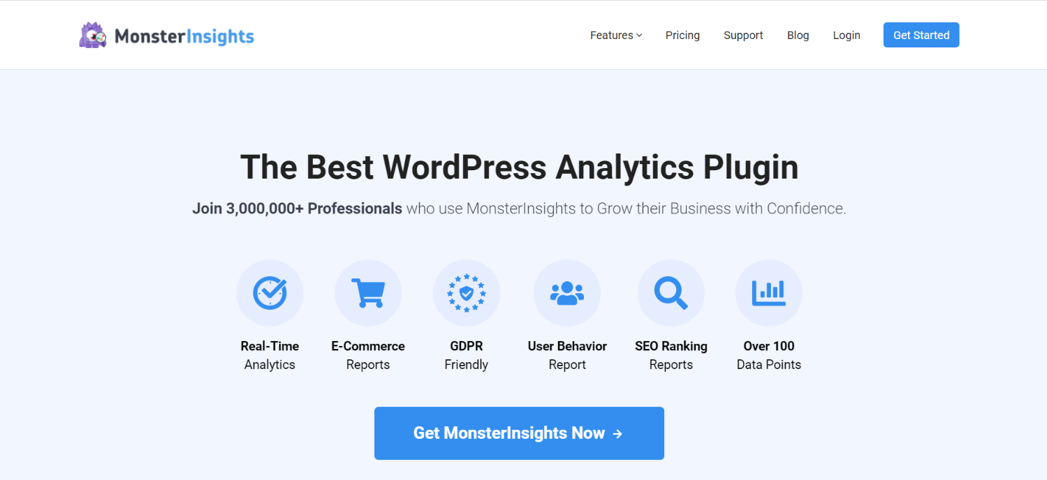 MonsterInsights gdpr plugin for WordPress