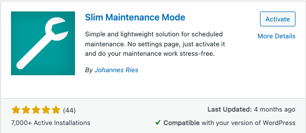 Slim-maintenance-mode