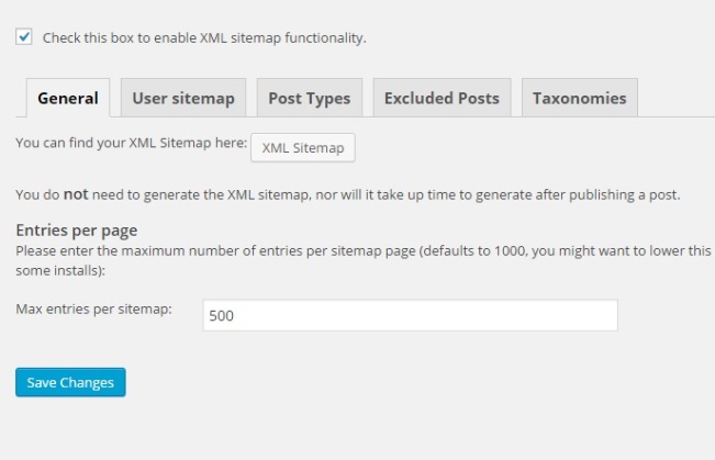 Yoast SEO XML Sitemap