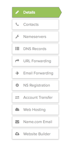 Domain Menu