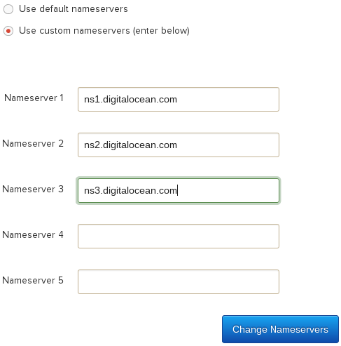 Add Nameservers