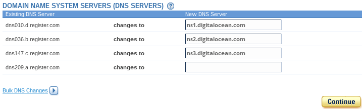 Add Nameservers