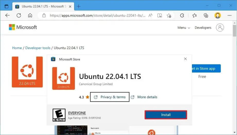 Install ubuntu on Windows 10