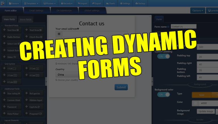 Creating Dynamic Forms: Elevating Your Forms in your site