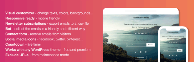 WP Maintenance Mode WordPress Plugin