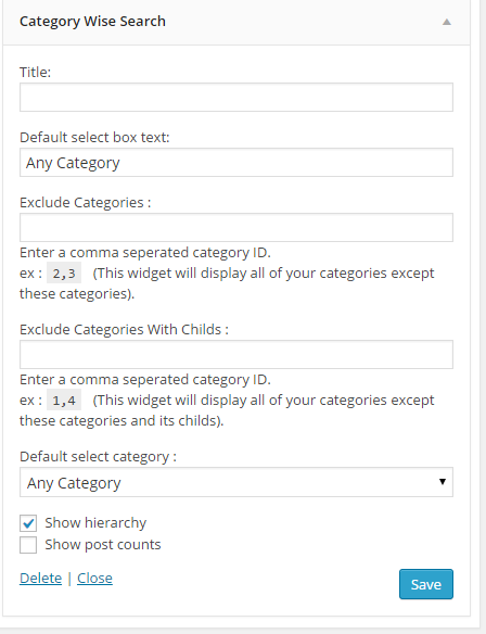 09 category wise search