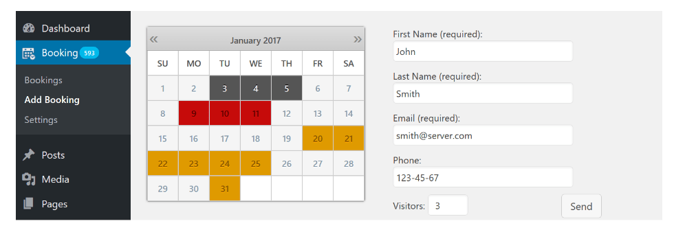 Booking Calendar