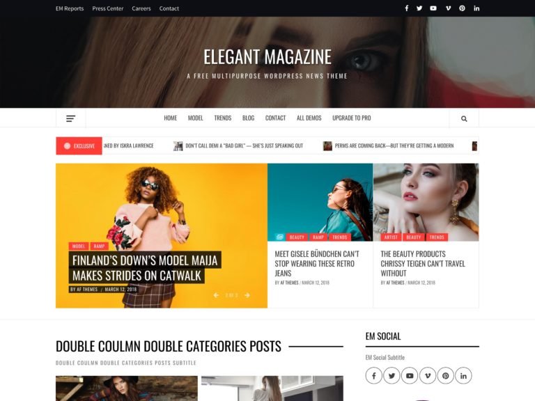 The Elegant Magazine theme.