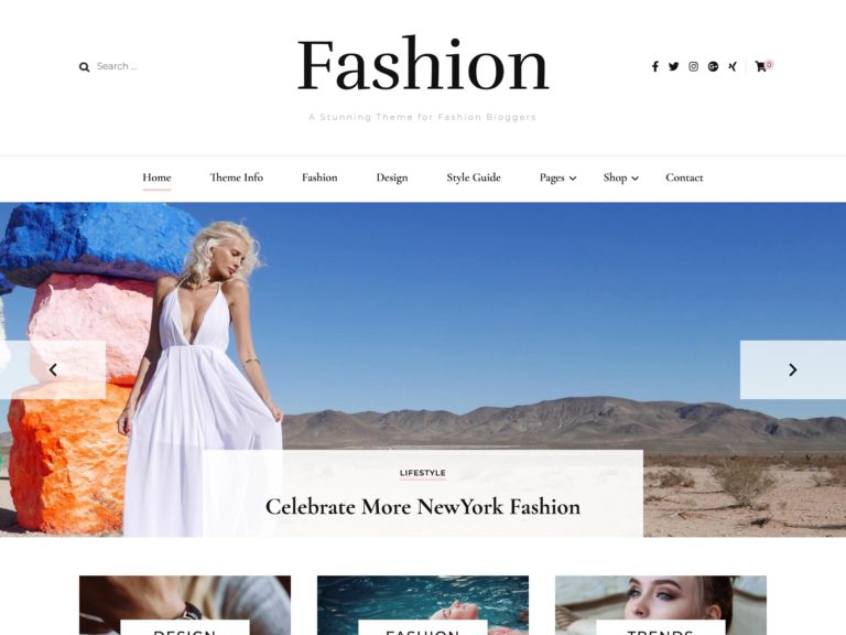The Blossom Fashion theme.