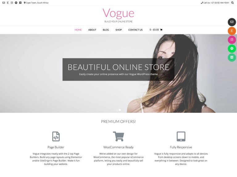 The Vogue theme.