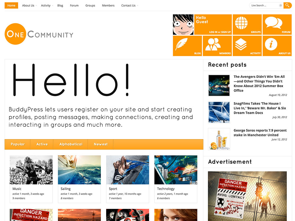 onecommunity-buddypress-theme