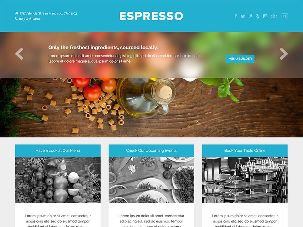 espresso-restaurant-theme
