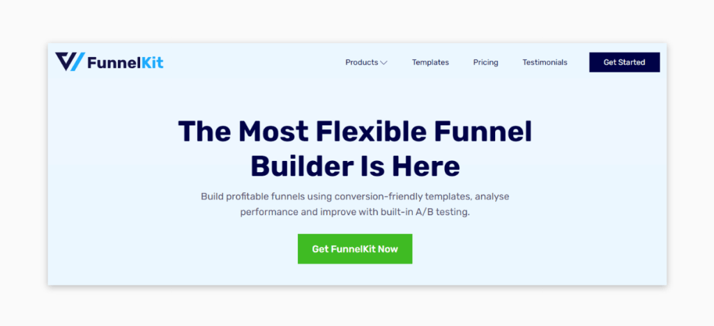 Funnel Builder by FunnelKit landing page.