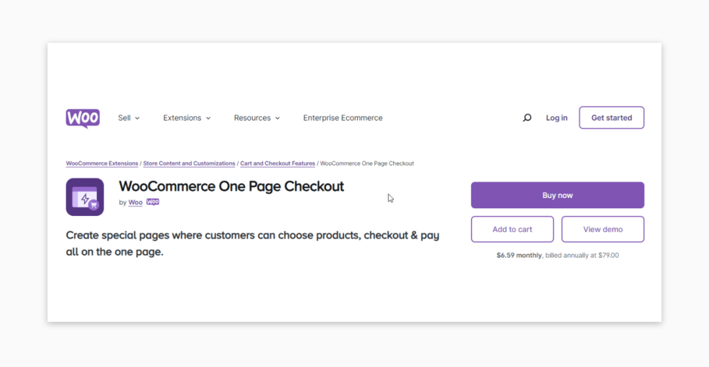 WooCommerce One Page Checkout plugin.